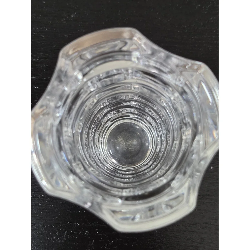 MCM French Cristal D'Arques Heavy Crystal Block Cut Vase 8.5
